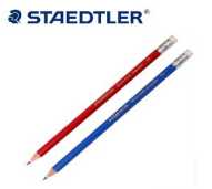 Pensil biasa/steadler merah biru