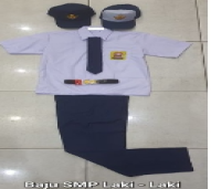 BAJU SERAGAM SMP LAKI LAKI - M