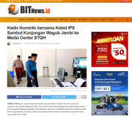 Kadis Kominfo bersama Kabid IPS Sambut Kunjungan Wagub Jambi ke Media Center STQH