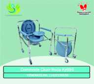 ONEHEALTH Commode Chair Roda KY696