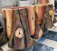 Pot Semen Motif Kayu