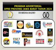 PAKET  PROGRAM ADVERTORIAL DPRD PROVINSI JAWA BARAT TAHUN 2024 DI 15 RADIO JAWA BARAT