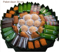 Paket Daun 30cm Isi 40pcs Kue