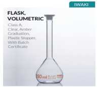 Volumetrik flask, with plastic stopper 100 ml