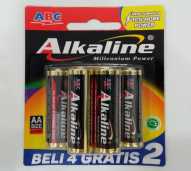 Baterai ABC Alkaline AA/A2 Isi 6