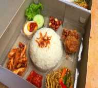 Nasi Kotak 2 Lauk + Buah + Minum