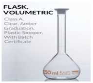 Volumetrik flask, with plastic stopper 250 ml